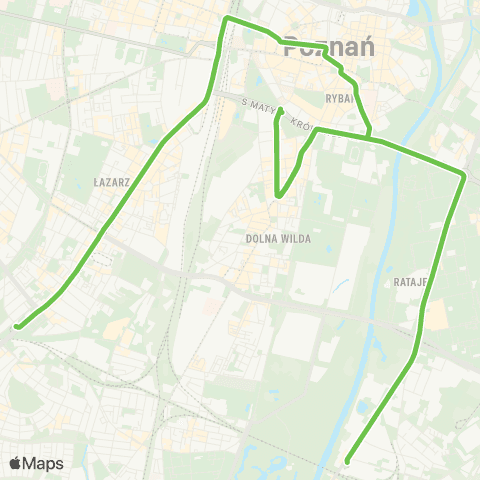 ZTM Poznań Starołęka PKM - Górczyn PKM|Górczyn PKM - Starołęka PKM map