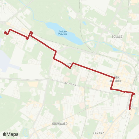 ZTM Poznań Muzeum Broni Pancernej - Poznań Główny|Poznań Główny - Muzeum Broni Pancernej map