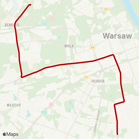 ZTM Warszawa Nowe Bemowo – Sielce map