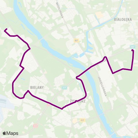 ZTM Warszawa Młociny - UKSW – Bródno - Podgrodzie map
