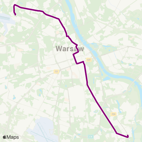 ZTM Warszawa Chomiczówka – Wilanów map