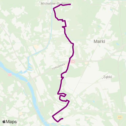 ZTM Warszawa Dw. Wschodni (Kijowska) – Olesin map