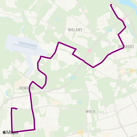 ZTM Warszawa Gwiaździsta – Os. Górczewska map