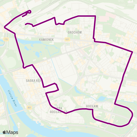ZTM Warszawa Dw. Wschodni (Lubelska) – Dw. Wschodni (Kijowska) map