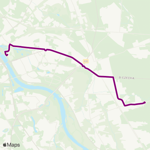 ZTM Warszawa Międzylesie – Metro Stadion Narodowy map