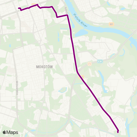 ZTM Warszawa Wilanów – Dw. Centralny map