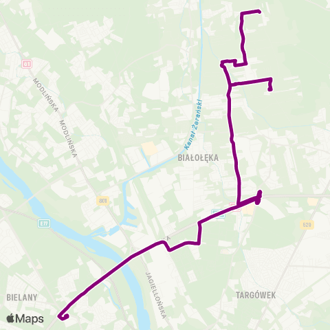 ZTM Warszawa Olesin – Metro Marymont map