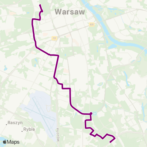 ZTM Warszawa Ostroroga – Natolin Płn. map