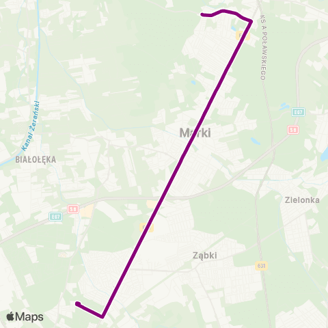 ZTM Warszawa Marki Czarna Struga – Metro Trocka map