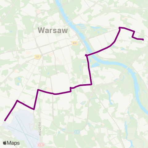 ZTM Warszawa P+R Al. Krakowska – Witolin map