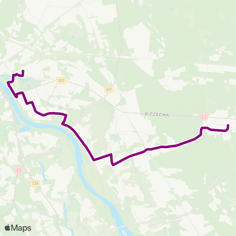 ZTM Warszawa Dw. Wschodni (Lubelska) – Stara Miłosna (Ułańska) map