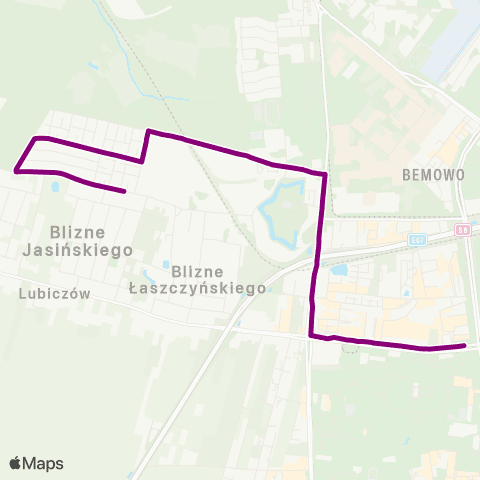 ZTM Warszawa Groty – Metro Bemowo map