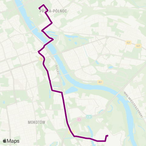 ZTM Warszawa Pl. Hallera – EC Siekierki map