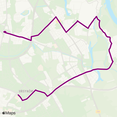 ZTM Warszawa Metro Wilanowska – Centrum Onkologii map