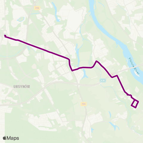 ZTM Warszawa Kępa Zawadowska – Metro Wilanowska map
