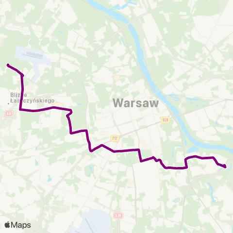 ZTM Warszawa Siekierki - Sanktuarium – Stare Bemowo map