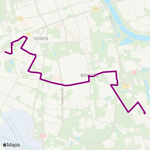 ZTM Warszawa CH Blue City – Sadyba map