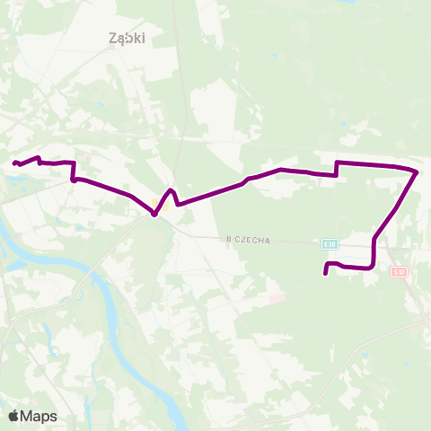 ZTM Warszawa Stara Miłosna (Graniczna) – Dw. Wschodni (Lubelska) map