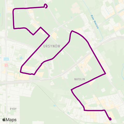 ZTM Warszawa Os. Kabaty – Ursynów Płn. map