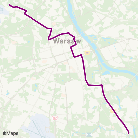 ZTM Warszawa Wilanów – Chomiczówka map