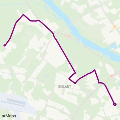 ZTM Warszawa Cm. Północny - Brama Gł. – Pl. Wilsona map