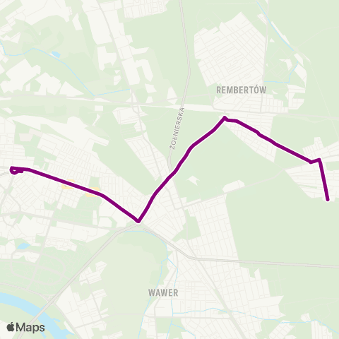 ZTM Warszawa Zielona – Wiatraczna map