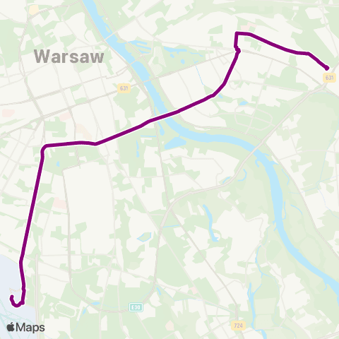 ZTM Warszawa Lotnisko Chopina – PKP Gocławek map
