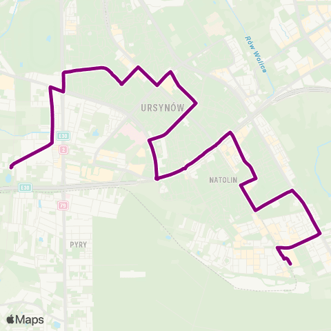 ZTM Warszawa Ursynów Płd. – Krasnowola map