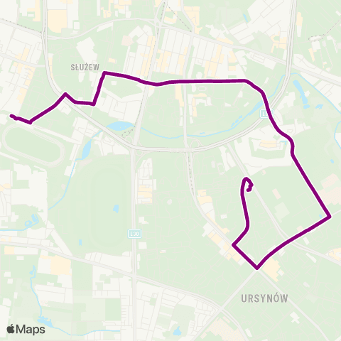 ZTM Warszawa Ursynów Płn. – Bokserska map