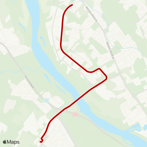 ZTM Warszawa Winnica – Metro Młociny map