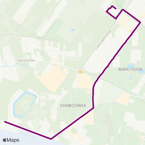 ZTM Warszawa Fort Wawrzyszew – Metro Młociny map