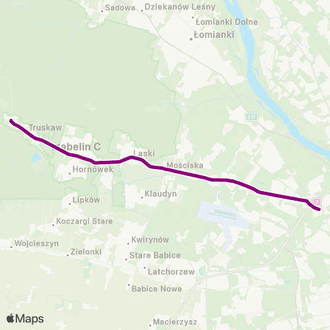 ZTM Warszawa Truskaw Skibińskiego – Metro Młociny map