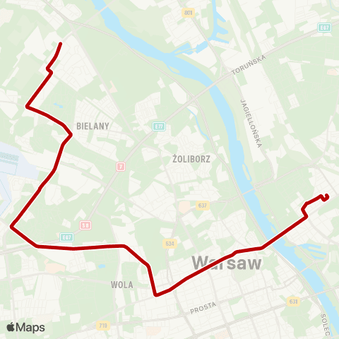 ZTM Warszawa Nowe Bemowo – Czynszowa map