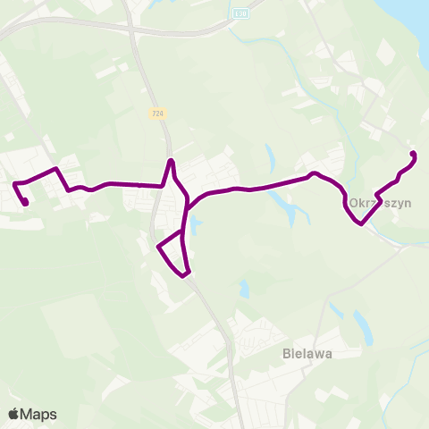 ZTM Warszawa Kępa Okrzewska - Cmentarz – Os. Kabaty map