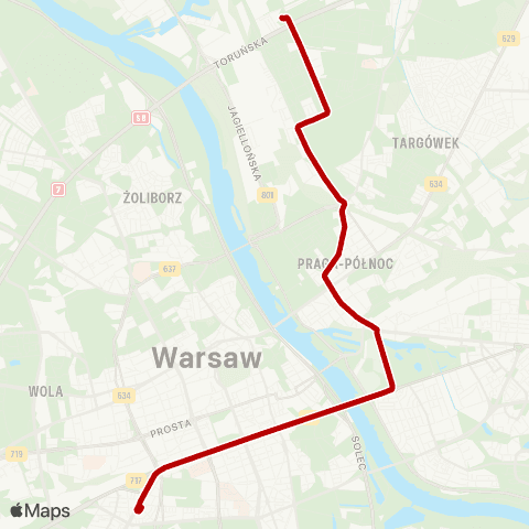 ZTM Warszawa Annopol – Pl. Narutowicza map