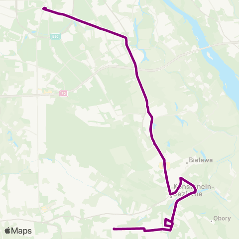 ZTM Warszawa Konstancin-Jeziorna Os. Grapa – Metro Wilanowska map