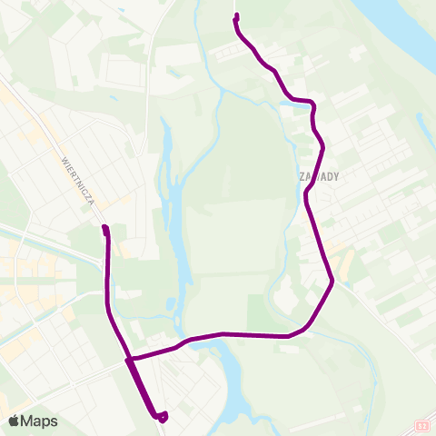 ZTM Warszawa Oczyszczalnia „Południe” – Wilanów map