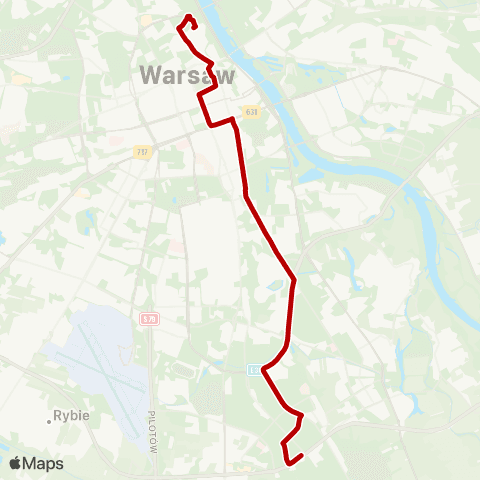 ZTM Warszawa Konwiktorska – Natolin Płn. map