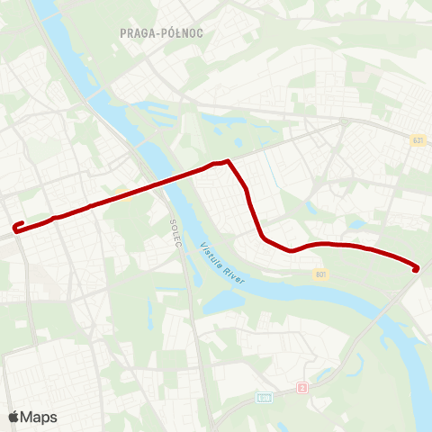 ZTM Warszawa Gocław – Dw. Centralny map
