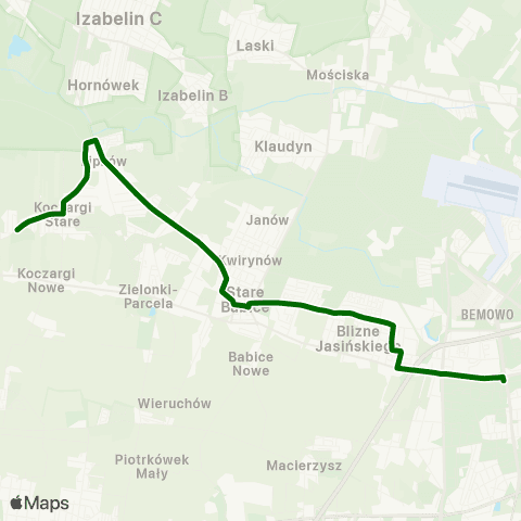 ZTM Warszawa Koczargi Stare Klonowa – Metro Bemowo map