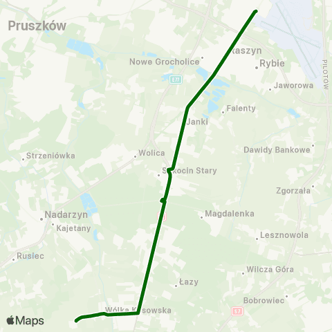 ZTM Warszawa Kosów – P+R Al. Krakowska map