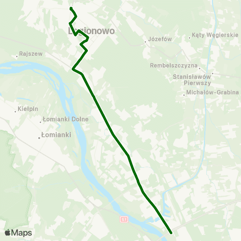 ZTM Warszawa PKP Legionowo Przystanek – Żerań FSO map