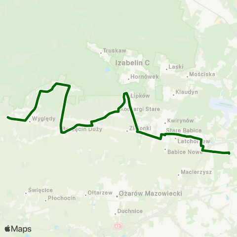 ZTM Warszawa Zaborów - Szkoła – Metro Bemowo map