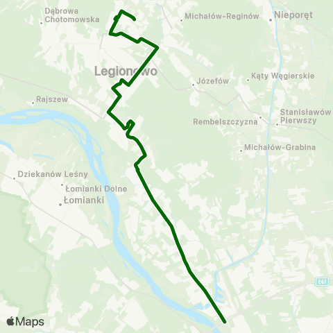 ZTM Warszawa Legionowo Starostwo Powiatowe – Żerań FSO map