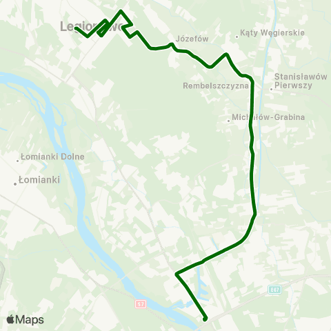ZTM Warszawa Legionowo Mickiewicza – Żerań FSO map