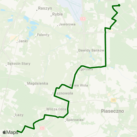 ZTM Warszawa Antoninów Cm. Południowy - Brama Płd. – Ursynów Płn. map