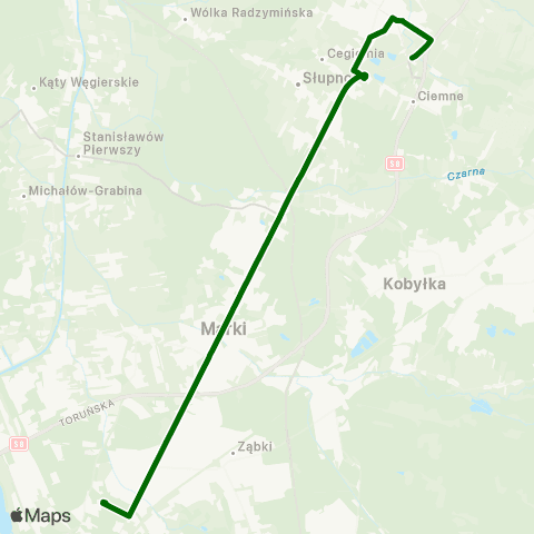 ZTM Warszawa P+R Radzymin – Metro Trocka map