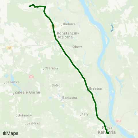 ZTM Warszawa Góra Kalwaria Rynek – Metro Kabaty map