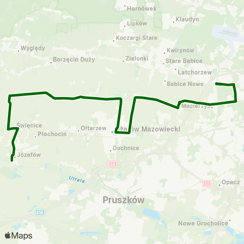 ZTM Warszawa Wolica k. Płochocina – Os. Górczewska map