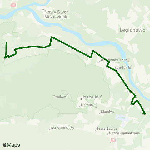 ZTM Warszawa Cybulice Duże – Metro Słodowiec map